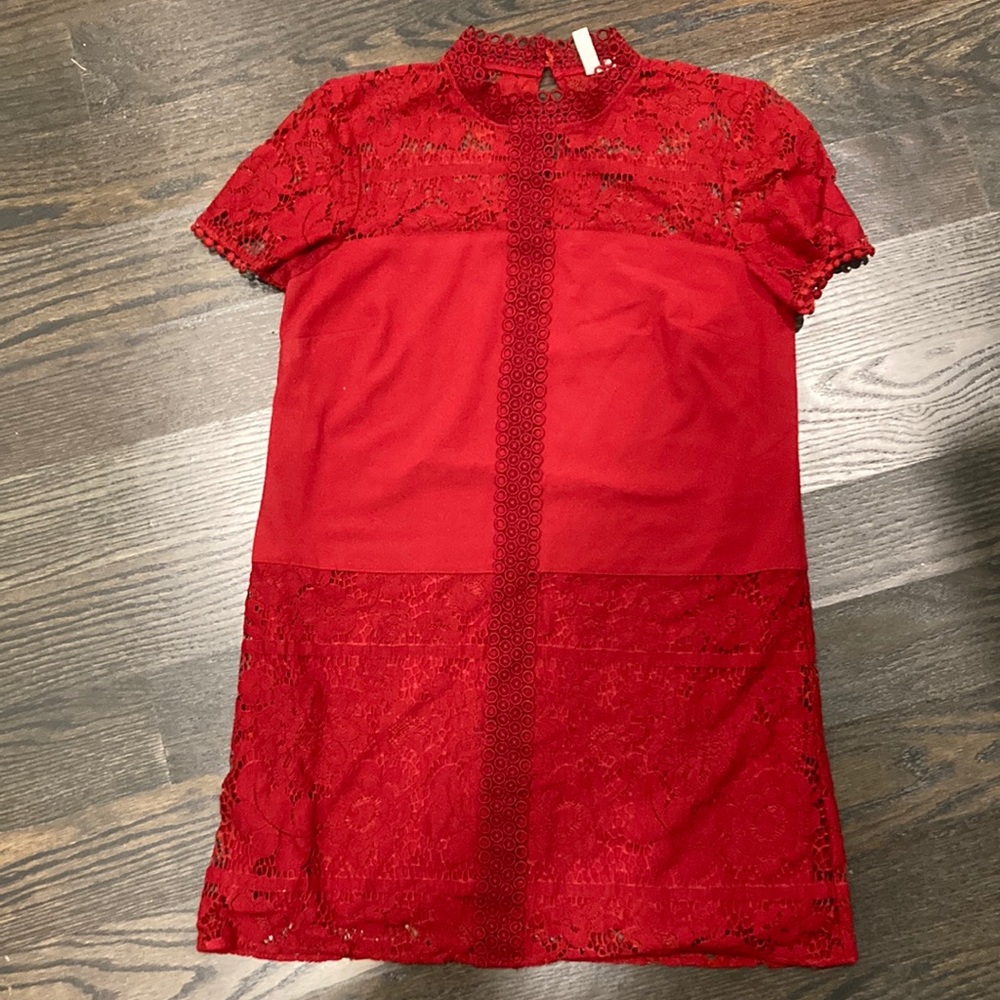 Kensie Red Shift Dress Size Medium